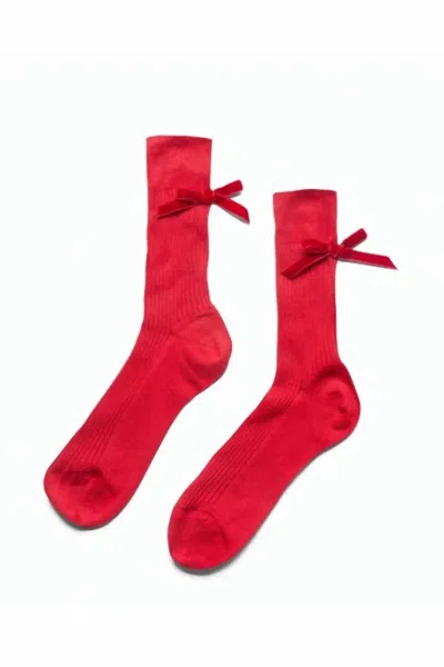 Maria La Rosa Women's Poetry Socks In Red
