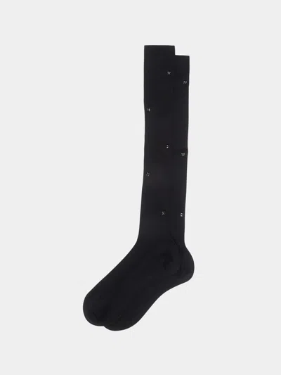 Maria La Rosa Women's Rhinestone-embellished Cashmere And Silk Socks One Size In Black
