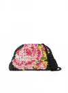 Maria La Rosa Women's Rose Crochet Game Purse In Black In Black