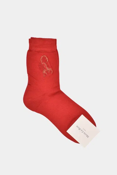 Maria La Rosa Women''s Zodiac Socks In Scorpio In Orange