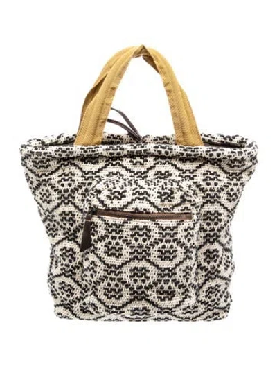 Pre-owned Maria La Rosa Wool Tote In Black