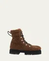 Maria Luca Acacia Teddy Hiking Boots In Brown