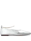 Maria Luca Augusta Ballerina Shoes In Silver