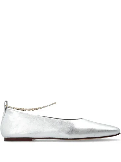 Maria Luca Augusta Ballerina Shoes In Silver