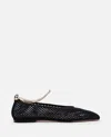 Maria Luca Leather Ballerina Shoes In Black