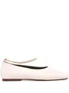 Maria Luca Augusta Leather Ballerina Shoes In Pink