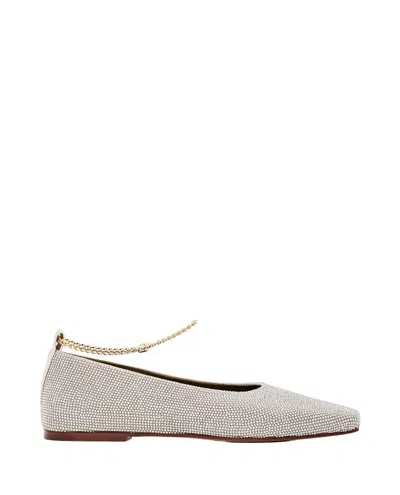 MARIA LUCA AUGUSTA STRASS BALLET FLAT SHOES