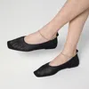 Maria Luca Leather Ballerina Shoes In Black