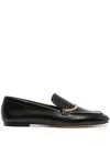 Maria Luca Chain-strap Loafers In Black
