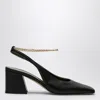 Maria Luca Ilaria Leather Chain Slingback Pumps In Black