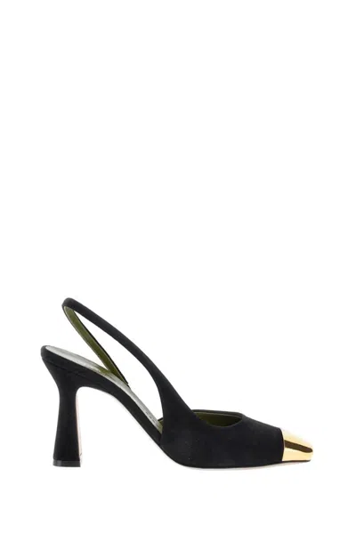 Maria Luca Eleonora Metal Toe Cap Sling Back In Black