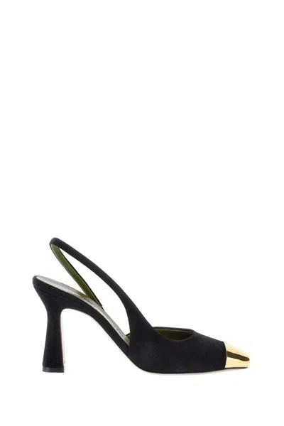 Maria Luca Eleonora Metal Toe Cap Sling Back In Black