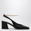 Maria Luca Ilaria Leather Chain Slingback Pumps In Black
