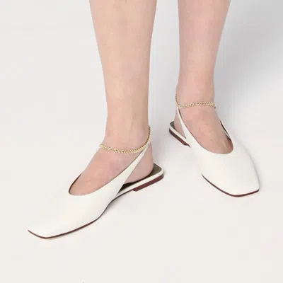 Maria Luca Ivory Augusta Slingback In White