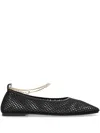 Maria Luca Leather Ballerina Shoes In Black