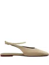 Maria Luca Leather Ballerina Shoes In Neutrals