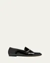 Maria Luca Livia Leather Chain Loafers In Black