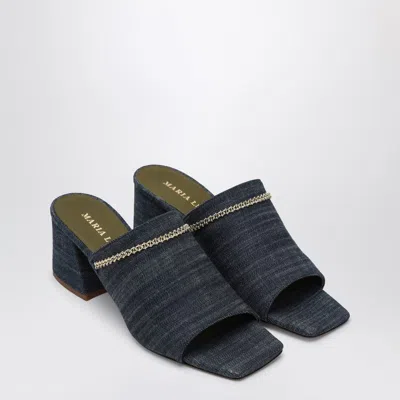 Maria Luca Messalina Blue Denim Sandals