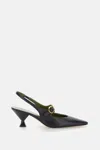 Maria Luca Slingback Pointed-toe Pumps In Black