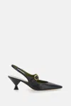 Maria Luca Slingback Pointed-toe Pumps In Black