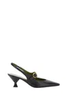 Maria Luca Slingback Pointed-toe Pumps In Black