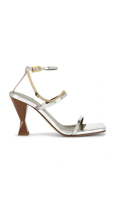 Maria Luca Ofelia High Clessidra Sandal In Silver