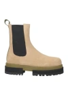 Maria Luca Woman Ankle Boots Beige Size 11 Soft Leather In Beige