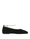 Maria Luca Woman Ballet Flats Black Size 7 Textile Fibers