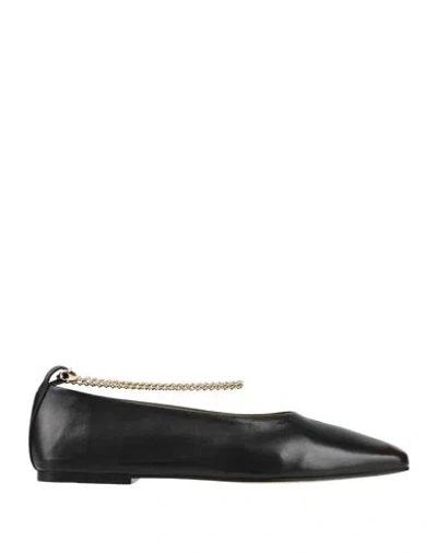 Maria Luca Woman Ballet Flats Black Size 8 Leather