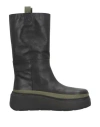 Maria Luca Woman Boot Black Size 8 Calfskin, Textile Fibers In Black