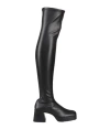 Maria Luca Woman Knee Boots Black Size 10 Textile Fibers In Black