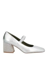 Maria Luca Woman Pumps Silver Size 8 Leather