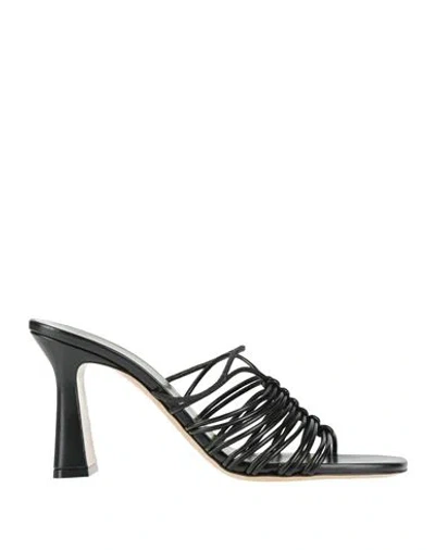 Maria Luca Woman Sandals Black Size 10 Leather