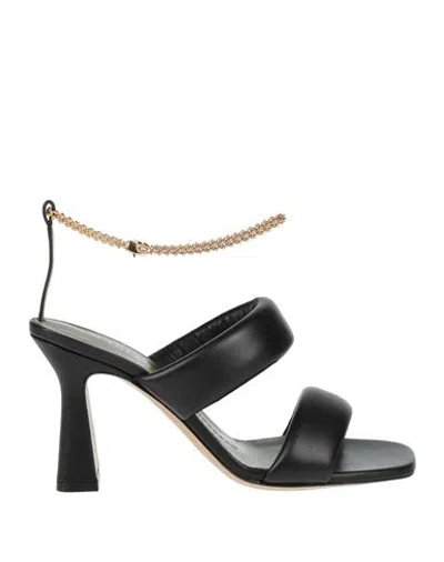 Maria Luca Woman Sandals Black Size 6 Leather