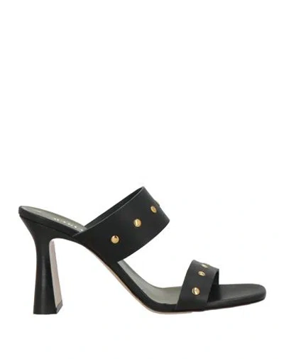 Maria Luca Woman Sandals Black Size 8 Calfskin