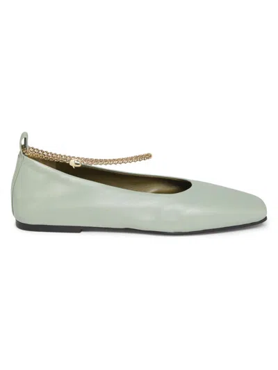 Maria Luca Women's Augusta Leather Ballet Flats In Green