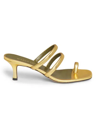 Maria Luca Women's Modia 60mm Leather Sandals In Gold