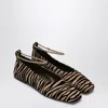 Maria Luca Augusta Zebra Ankle-chain Ballerina Flats