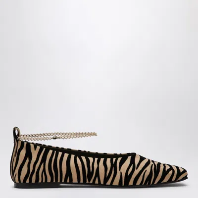 MARIA LUCA MARIA LUCA ZEBRA PRINT AUGUSTA BALLERINA