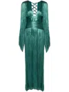 Maria Lucia Hohan Alana Pleated Silk Gown In Grün
