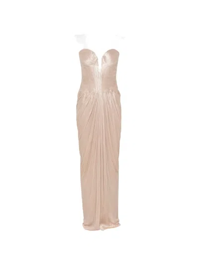 Maria Lucia Hohan Alessandra Strapless Maxi Gown In Multi