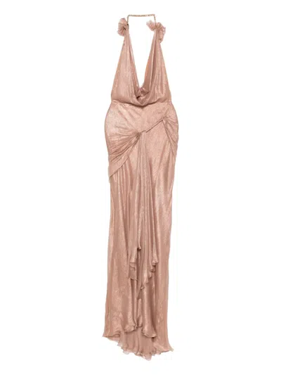 Maria Lucia Hohan Hohan Draped Dress In Brown