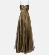 Maria Lucia Hohan Allar Cutout Silk Mousseline Gown In Gold