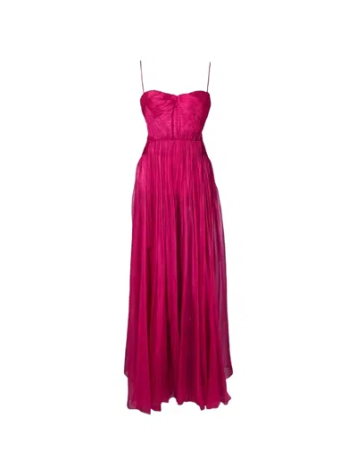 Maria Lucia Hohan Allar Pleated Silk Gown In Pink