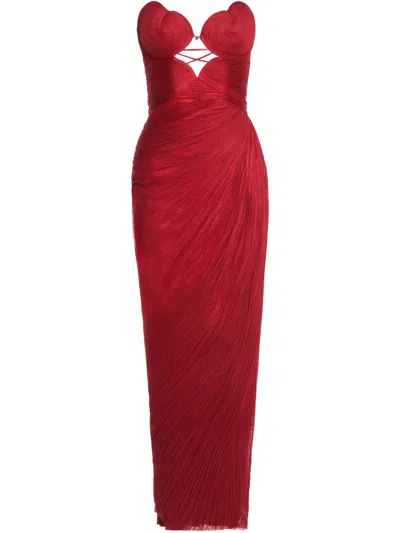 Maria Lucia Hohan Amisha Midi Dress In Red