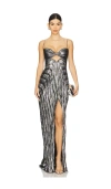 Maria Lucia Hohan Cecilia Maxi Dress In Gray