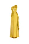 Maria Lucia Hohan Bliss Satin Gown In Yellow