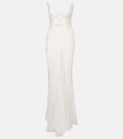 Maria Lucia Hohan Bridal Cassiopea Silk Gown In White
