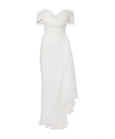 Maria Lucia Hohan Bridal Dalia Silk Gown In White