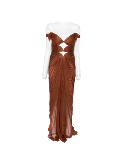 Maria Lucia Hohan Catarina Plissé-effect Maxi Dress In Multi